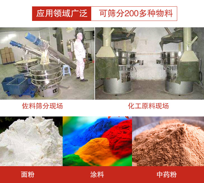 不銹鋼振動篩應用領域廣泛可篩分200多種物料。